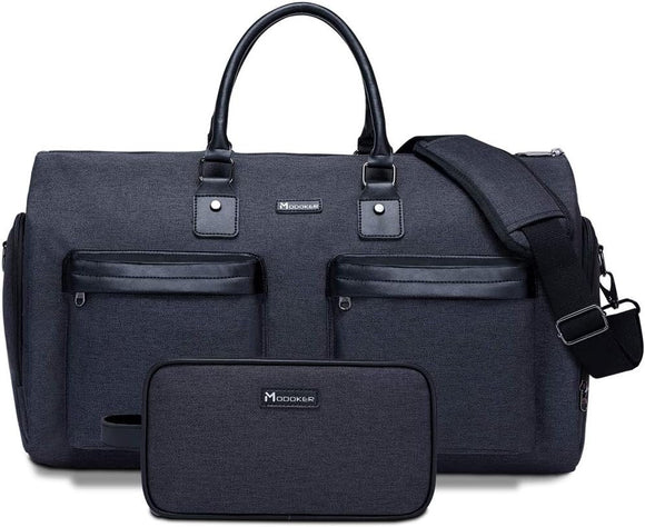 Black 45L Garment Duffel Bag - Men's Travel Suit Bag - Carry On Weekender - RnR Galore