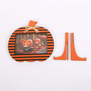 Black and Orange Plaid Pattern Festive Pumpkin Photo Frame - Rustic Halloween Tabletop Picture Holder - RnR Galore