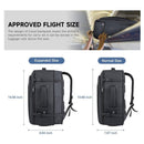 Black Expandable 17 - Inch Laptop Travel Backpack with USB Port - Durable TSA Friendly Carry - on Luggage Bag - RnR Galore