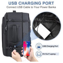 Black Expandable 17 - Inch Laptop Travel Backpack with USB Port - Durable TSA Friendly Carry - on Luggage Bag - RnR Galore