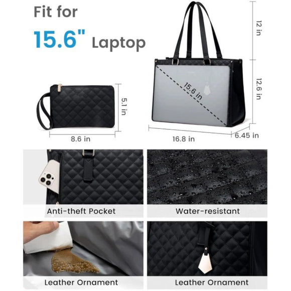 Black Insulated Lunch Bag and Laptop Cooler - Perfect for Keeping Food Fresh - RnR Galore