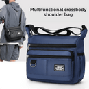 Black Men's Waterproof Oxford Cloth Crossbody Bag - Durable Anti - Theft Shoulder Backpack for Business, Travel & 10 - inch Tablet - RnR Galore