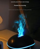 Black Mini USB Aromatherapy Diffuser with Flame Projection - Portable Humidifier for Home and Car Use - RnR Galore