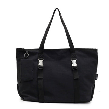 Black Modern Utility Tote Bag for Women - Large Capacity Shoulder Bag with Detachable Pouch for Work, School & Travel - RnR Galore