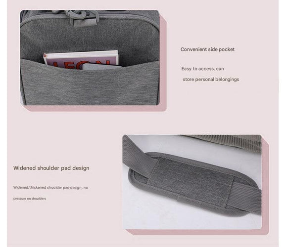 Black Portable Pet Travel Carrier Bag - Foldable, Durable, and Comfortable for Small Dogs & Cats 40cmx25cmx25CM - RnR Galore