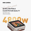 Black Retro Mini Digital Camera Keychain - 48MP Portable Pocket Camcorder with 1080p HD Video - RnR Galore