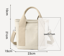 Black Small Canvas Tote Bag Crossbody Lunch Handbag with Adjustable Strap Fits 9.7 Inch Tablet for Women Daily Work and Travel - RnR Galore