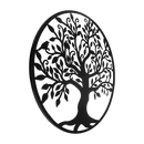 Black Tree of Life Wall Art Hanging Metal Iron Sculpture Garden 99cm - RnR Galore