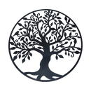 Black Tree of Life Wall Art Hanging Metal Iron Sculpture Garden 99cm - RnR Galore