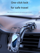 Black Universal Car Phone Mount Holder - 360° Rotation with Upgraded Suction Cup for Dashboard & Windscreen - RnR Galore