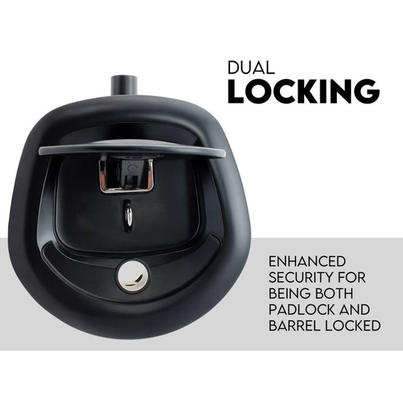 Black Whale Tail T Handle Lock Latch/Compression Lock Trailer Ute Toolbox - RnR Galore