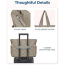 Black Women's Multi - Pocket Tote Bag - Large Quilted Travel Handbag for Work, Gym, and More - RnR Galore