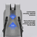 Blue 3 Piece Mens Backpack Set with Sling Bag and Pouch USB Charging Port Large Capacity Laptop Daypack Water Resistant Business Travel School Bag - RnR Galore