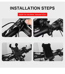 Blue and Black Secure Grip Bike Phone Mount - Adjustable 360 Rotation Bicycle Handlebar Holder, Universal Cradle for MTB & Road Cycling - RnR Galore