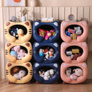 Blue Cute Cat - Themed Stackable Storage Bin - Multi - purpose Pet Bed & Toy Organizer - RnR Galore