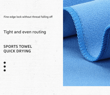 Blue Extra Large Double - Sided Microfiber Beach Towel - Quick - Dry & Sand - Free with Snap Buckle (80 x 160cm) - RnR Galore