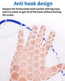 Blue High Strength Large Landing Net - Fishing Net with Long Foldable Handle and Soft Rubber Netting, Dip Net for Fishing, Ideal for Boat, Pier, River Angling - RnR Galore
