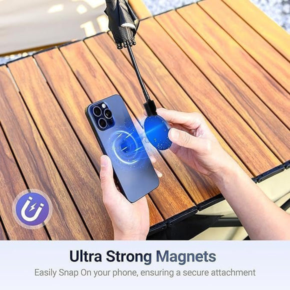 Blue Magnetic Phone Umbrella Sun Shade - Clear Outdoor Screen Visor, Anti - Glare Mini Parasol for iPhone - RnR Galore