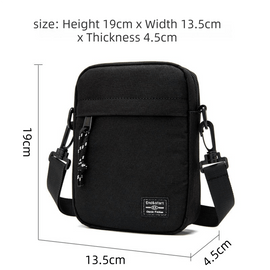 Blue Mini Streetwear Oxford Cloth Crossbody Bag - Ultra - Light (200g) Fashion Sling Pack, Fits 8 - inch Tablet - RnR Galore