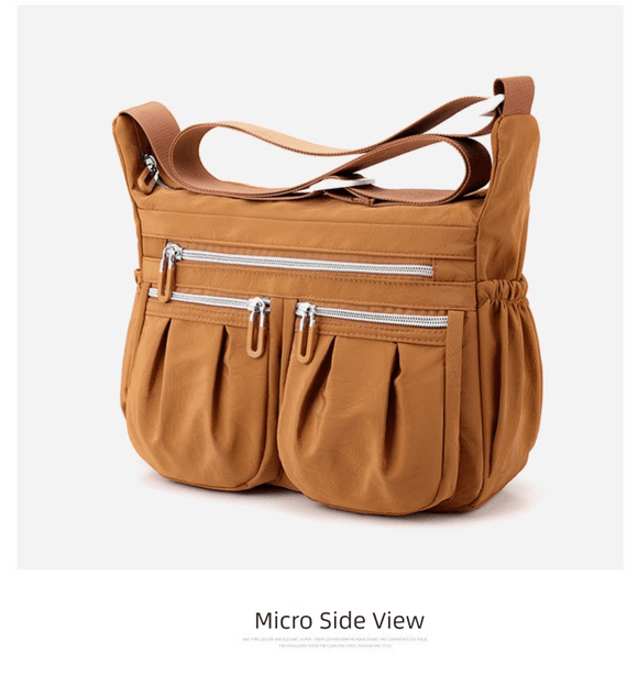Blue Multi - Pocket Lightweight Nylon Crossbody Bag – Stylish, Functional, and Spacious Shoulder Bag for Women - RnR Galore