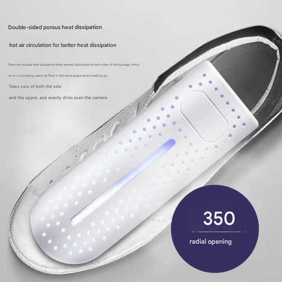 Blue Portable USB Shoe Dryer & Deodorizer - Constant Temperature Electric Boot Warmer with UV Sanitizer - RnR Galore