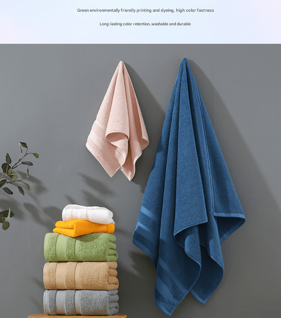 Blue Premium 3 - Piece 100% Cotton Towel Set - Ultra Soft, Absorbent & Quick - Dry for Bathroom - RnR Galore