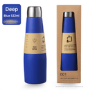 Blue Premium 304 Stainless Steel Vacuum Insulated Water Bottle - 532ml Large Capacity Sports Flask with 12 - 24 Hour Thermal Retention, Leak - Proof Portable Travel Mug for Gym, Office, Car and Outdoor Activities - RnR Galore