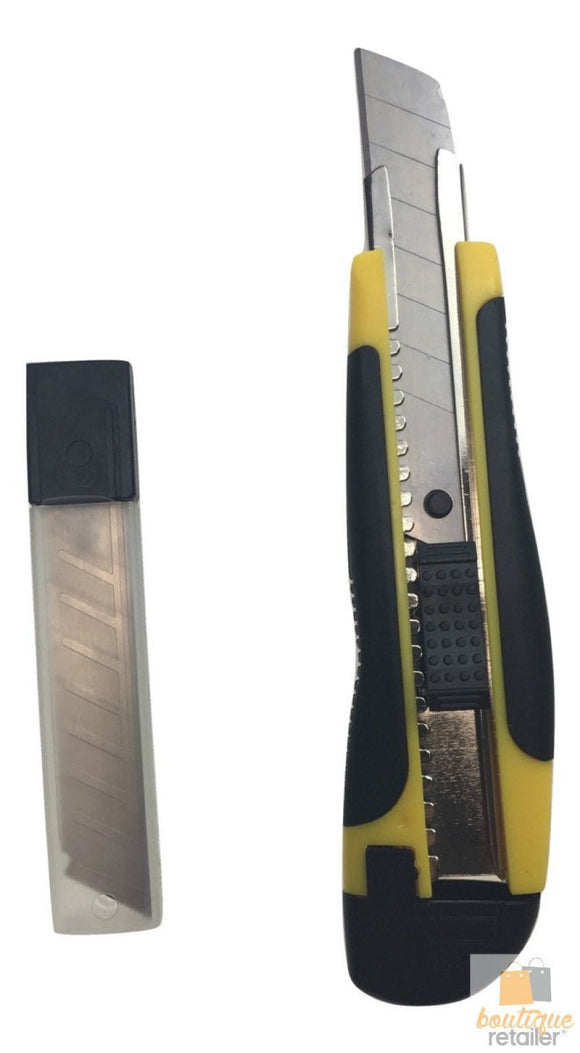 BOX CUTTER & BLADES Knife Retractable Blade Snap Off Razor 18mm Durable Opener - RnR Galore