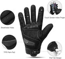 Breathable Mesh Motorcycle Gloves Touchscreen with TPR Palm Pad Hard Knuckle - Black - XLarge - RnR Galore