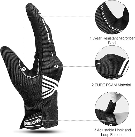 Breathable Mesh Motorcycle Gloves Touchscreen with TPR Palm Pad Hard Knuckle - White - XLarge - RnR Galore