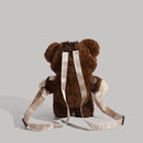 Brown Bear Cute Plush Teddy Bear Backpack Stuffed Animal Rucksack Convertible Shoulder Bag for Girls and Teens Brown Novelty Gift - RnR Galore