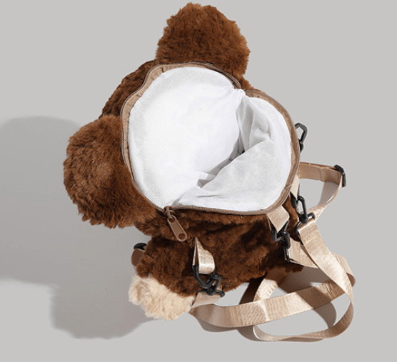 Brown Bear Cute Plush Teddy Bear Backpack Stuffed Animal Rucksack Convertible Shoulder Bag for Girls and Teens Brown Novelty Gift - RnR Galore