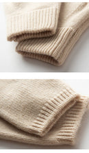 Brown Color Block Cashmere Fingerless Gloves for Women Autumn Winter Outdoor Cold Protection Warm Knitted Gloves - RnR Galore