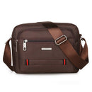 Brown Dual - Style Men's Oxford Cloth Crossbody Bag Bundle - Oxford Cloth Business Shoulder Bag, Multi - Functional Large Capacity, Fits 8 - inch Tablet - RnR Galore