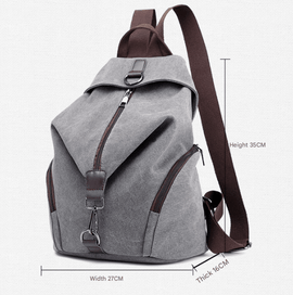 Brown Women's Vintage Canvas Backpack Casual Daypack Retro College School Bag Large Capacity Rucksack for Travel Work & Daily Use - RnR Galore