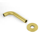 Brushed Gold 150mm Round Curve Faucet Outlet Bathroom Tub Water Filler Spout Set - RnR Galore