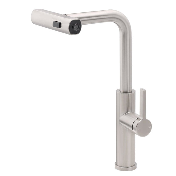 Brushed Nickel 3 - Mode Kitchen Mixer Pull Out Down Sink Laundry Faucet Tap WELS - RnR Galore