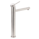 Brushed Nickel Classic Round Bathroom Basin Straight Spout Mixer Sink Faucet Tap - RnR Galore