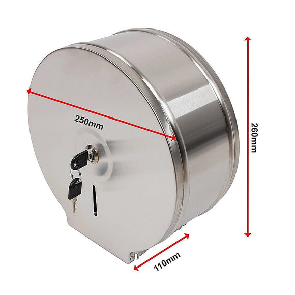 Brushed Stainless Steel Wall Mounted Toilet Paper Towel Dispenser - RnR Galore