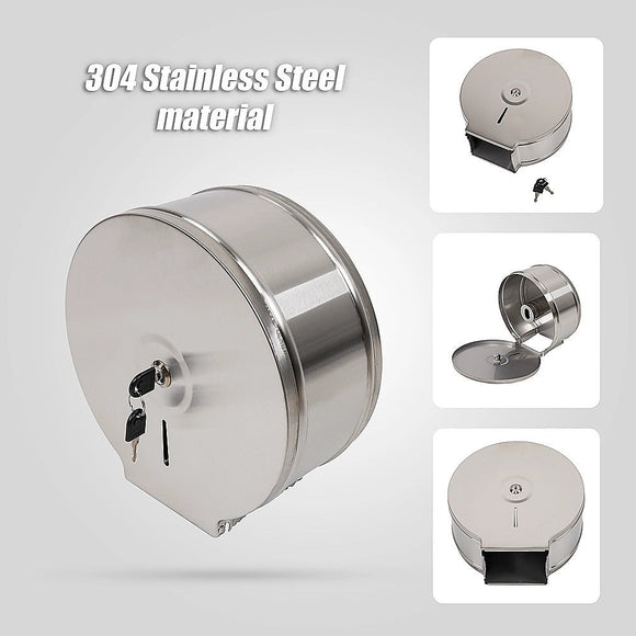Brushed Stainless Steel Wall Mounted Toilet Paper Towel Dispenser - RnR Galore