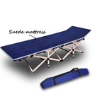 Camping Portable Stretcher Single Foldable Folding Bed Mattress Recliner Mat - navy - RnR Galore