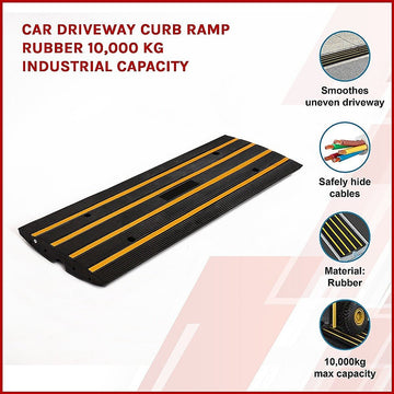 Car Driveway Curb Ramp Rubber 10,000 Kg Industrial Capacity - RnR Galore