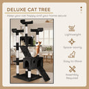 CARLA HOME 180cm Cat Tree Tower for Indoor Cats with Dual Condos, Plush Perches, Sisal Scratching Posts & Ramps for Kittens & Adult Cats (Black) - RnR Galore