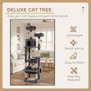 CARLA HOME 180cm Cat Tree Tower for Indoor Cats with Plush Perches, Dual Condos, Natural Sisal Scratching Posts & Ramps for Kittens & Adult Cats (Grey) - RnR Galore