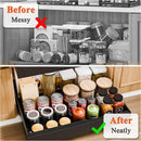 CARLA HOME 2 Pack Pull Out Cabinet Organizer Expandable for Cabinets with Adjustable Slide Out Shelves and Easy Installation (Black) - RnR Galore