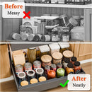 CARLA HOME 2 Pack Pull Out Cabinet Organizer Expandable for Cabinets with Adjustable Slide Out Shelves and Easy Installation (Grey) - RnR Galore