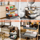 CARLA HOME 2 Pack Pull Out Cabinet Organizer Expandable for Cabinets with Adjustable Slide Out Shelves and Easy Installation (Grey) - RnR Galore