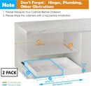 CARLA HOME 2 Pack Pull Out Cabinet Organizer Expandable for Cabinets with Adjustable Slide Out Shelves and Easy Installation (White) - RnR Galore