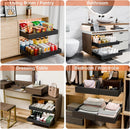CARLA HOME Pack Pull Out Cabinet Organizer Expandable for Cabinets with Adjustable Slide Out Shelves and Easy Installation (Black) - RnR Galore