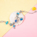 Cartoon Ocean Theme Bracelet with Octopus, Jellyfish, Crab Charms & Crystal Rhinestone Beads(21cm) - RnR Galore